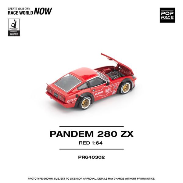 POP RACE 1/64 日產 Nissan PANDEM 280ZX RED POP RACE 1/64 日產 Nissan PANDEM 280ZX RED