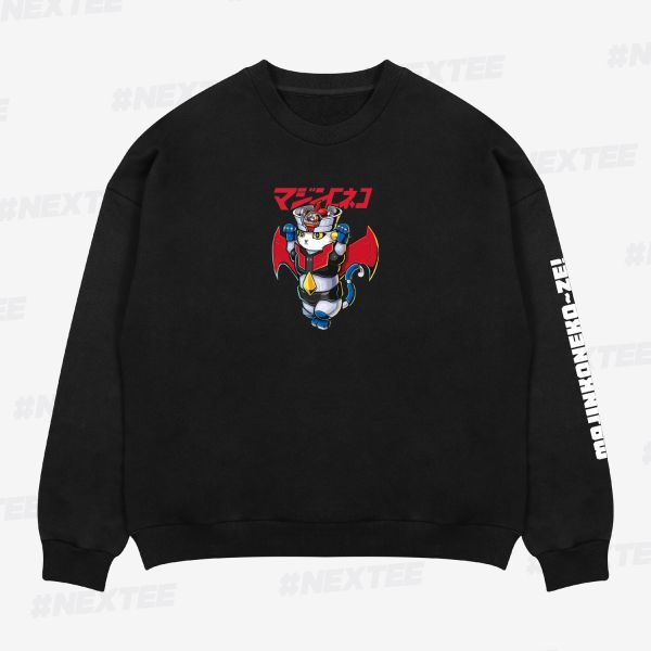 NEXTEE KONEKO 魔神喵 大學T 黑色 NEXTEE KONEKO 魔神喵 大學T 黑色