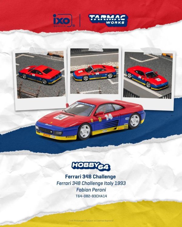 (預購) TARMAC WORKS 1/64 法拉利 HOBBY64 Ferrari 348 Challenge Ferrari 348 Challenge Italy 1993 T64-082-93CHA14 20261005 TARMAC WORKS 1/64 法拉利 HOBBY64 Ferrari 348 Challenge Ferrari 348 Challenge Italy 1993 T64-082-93CHA14
