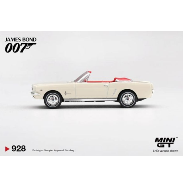 (預購) [吊卡版] MINIGT 福特 Ford Mustang convertible 1964 “Goldfinger” 法文版 LHD MGT00928-007F 20261001 [吊卡版] MINIGT 福特 Ford Mustang convertible 1964 “Goldfinger” 法文版 LHD MGT00928-007F