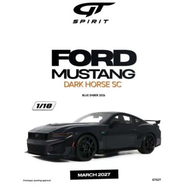 (預購) GT SPIRIT 1/18 福特 FORD MUSTANG DARK HORSE SC BLUE EMBER 2026 GT627 20260928 GT SPIRIT 1/18 福特 FORD MUSTANG DARK HORSE SC BLUE EMBER 2026 GT627