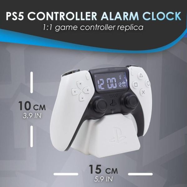 PaladoneUK PS5官方授權白色手把造型鬧鐘 PaladoneUK PS5官方授權白色手把造型鬧鐘