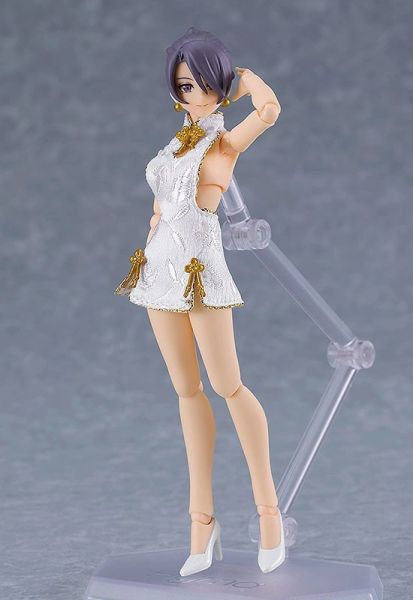 Good Smile figma 569b 女性body (Mika) with 迷你旗袍裝 白色 可動完成品 Good Smile figma 569b 女性body (Mika) with 迷你旗袍裝 白色 可動完成品