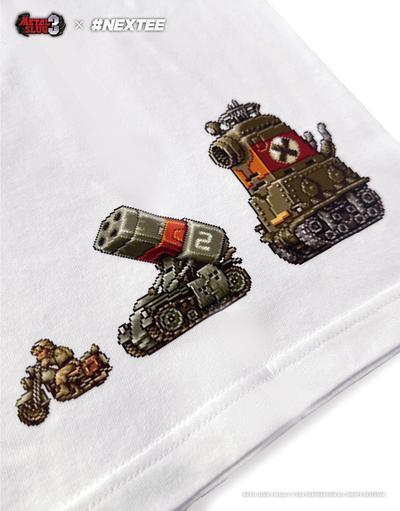 NEXTee 合金彈頭MetalSlug ENEMY-V 短袖T恤 黑&白 分別販售 NEXTee 合金彈頭MetalSlug ENEMY-V 短袖T恤 黑&白 分別販售