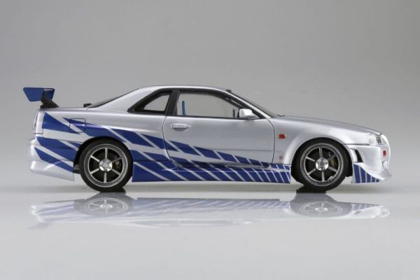 AOSHIMA青島 1/24 玩命關頭 Movie Mecha WS-02 R34 Skyline GT-R 組裝模型 AOSHIMA青島 1/24 玩命關頭 Movie Mecha WS-02 R34 Skyline GT-R 組裝模型