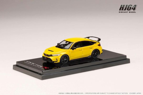 Hobby JAPAN 1/64 本田 Honda CIVIC TYPE R (FL5) RACING BLACK Package 2025 訂製黃 賽車黑化特式套件 HJ644063Y Hobby JAPAN 1/64 本田 Honda CIVIC TYPE R (FL5) RACING BLACK Package 2025 訂製黃 賽車黑化特式套件 HJ644063Y