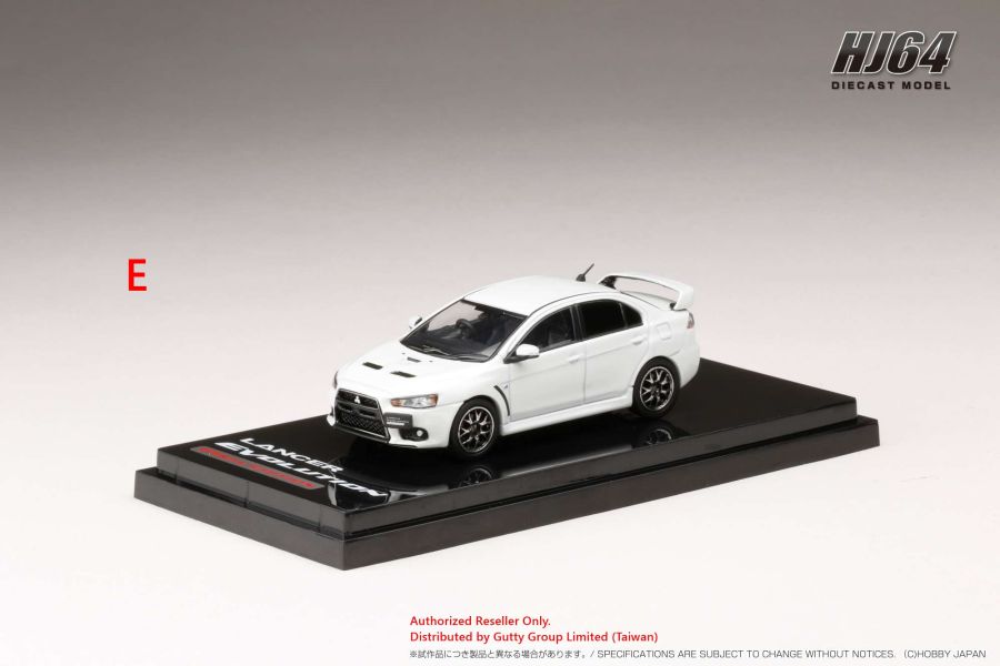 Hobby JAPAN 1/64 三菱 Mitsubishi Lancer Evolution X Final Edition EVO十代最終版 珍珠白 Hobby JAPAN 1/64 三菱 Mitsubishi Lancer Evolution X Final Edition EVO十代最終版 珍珠白