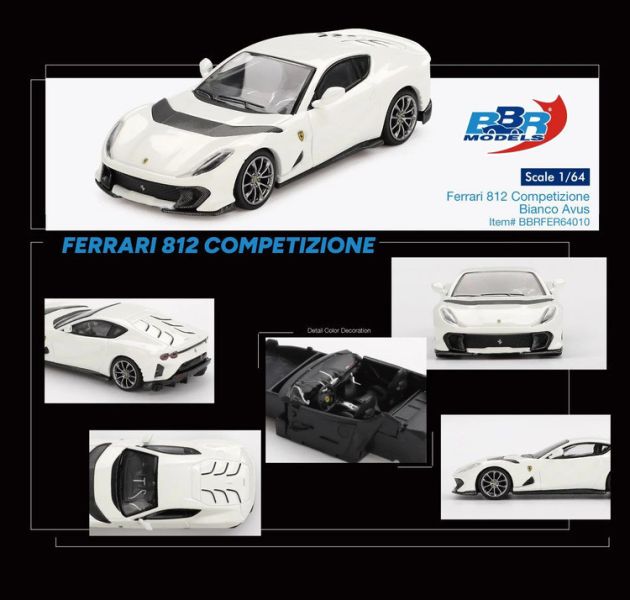 (預購) BBR 1/64 法拉利 Ferrari 812 Competizione Bianco Avus BBRFER64010 (預購) BBR 1/64 法拉利 Ferrari 812 Competizione Bianco Avus BBRFER64010