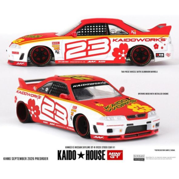 (預購) KAIDO HOUSE 1/64 日產 Nissan Skyline GT-R (R33) Kaido Stock Car V1 KHMG313 20260917 KAIDO HOUSE 1/64 日產 Nissan Skyline GT-R (R33) Kaido Stock Car V1 KHMG313