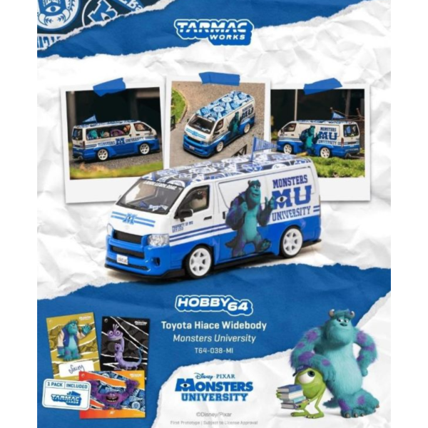 (預購) POP RACE 1/64 豐田 HOBBY64 Toyota Hiace Widebody Monsters University T64-038-MI 20260507 POP RACE 1/64 豐田 HOBBY64 Toyota Hiace Widebody Monsters University T64-038-MI