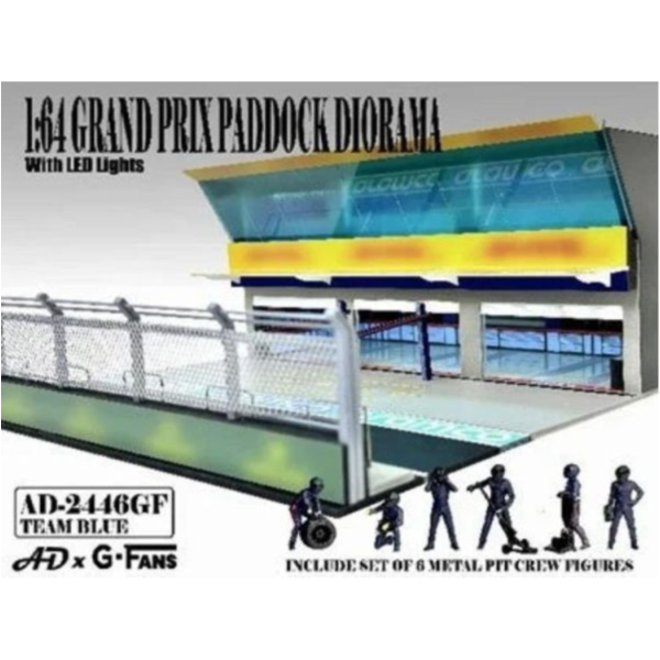 (預購) American Diorama 1/64 1:64 Grand Prix Paddock Diorama Team Blue 藍隊 AD-2446 20260507 American Diorama 1/64 1:64 Grand Prix Paddock Diorama Team Blue 藍隊 AD-2446