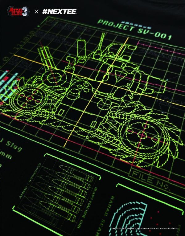 NEXTee 合金彈頭MetalSlug Project-001 寬版短袖T恤 黑&白 NEXTee 合金彈頭MetalSlug Project-001 寬版短袖T恤 黑&白