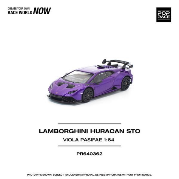 POP RACE 1/64 藍寶堅尼 LAMBORGHINI HURACAN STO VIOLA PASIFAE POP RACE 1/64 藍寶堅尼 LAMBORGHINI HURACAN STO VIOLA PASIFAE