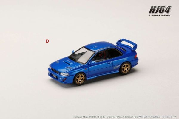 Hobby JAPAN 1/64 速霸陸 SUBARU Impreza PURE SPORTS COUPE WRX type R STi Version 雲母藍 HJ641079ABL Hobby JAPAN 1/64 速霸陸 SUBARU Impreza PURE SPORTS COUPE WRX type R STi Version 雲母藍 HJ641079ABL