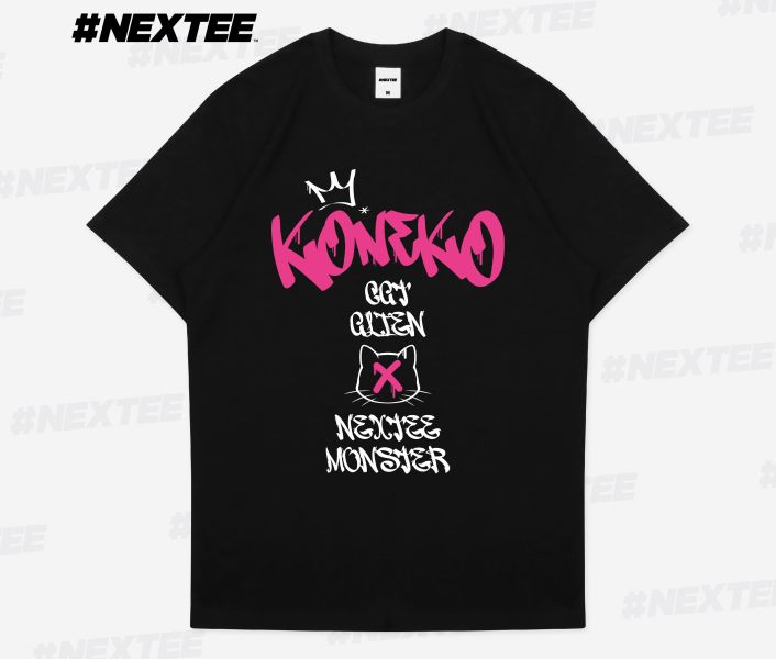 NEXTee KONEKO KONEKO塗鴉文字 短袖T恤 黑色 NEXTee KONEKO KONEKO塗鴉文字 短袖T恤 黑色