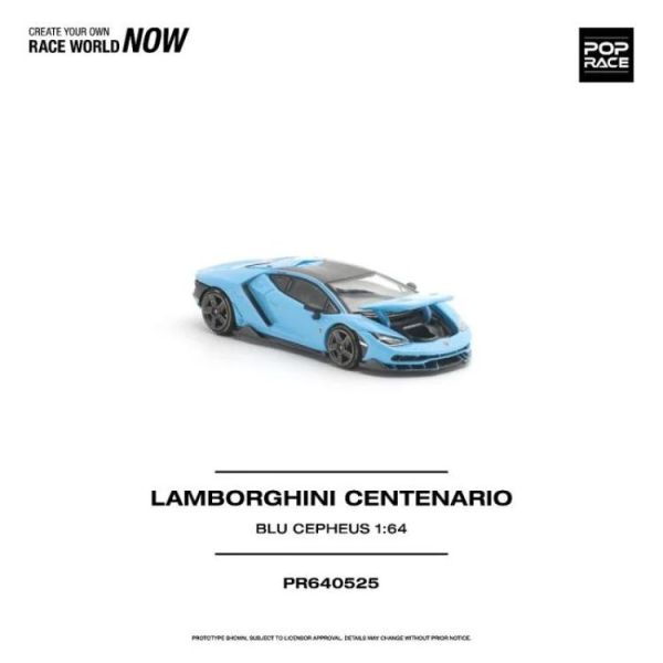 (預購) POP RACE 1/64 藍寶堅尼 LAMBORGHINI CENTENARIO BLU CEPHEUS PR640525 20260604 POP RACE 1/64 藍寶堅尼 LAMBORGHINI CENTENARIO BLU CEPHEUS PR640525
