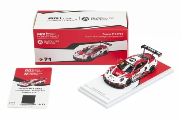 (預購) Almost Real 1/64 保時捷 Porsche 911 GT3 R 2025 GT World Challenge Asia Okayama #911 640009001 20260827 Almost Real 1/64 保時捷 Porsche 911 GT3 R 2025 GT World Challenge Asia Okayama #911 640009001