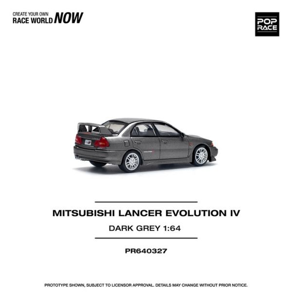 POP RACE 1/64 三菱 MITSUBISHI LANCER EVOLUTION IV DARK GREY PR640327 POP RACE 1/64 三菱 MITSUBISHI LANCER EVOLUTION IV DARK GREY PR640327