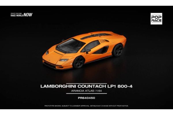 (預購) POP RACE 1/64 藍寶堅尼 LAMBORGHINI COUNTACH LP1 800-4 ARANCIA ATLAS PR640450 20251121 POP RACE 1/64 藍寶堅尼 LAMBORGHINI COUNTACH LP1 800-4 ARANCIA ATLAS PR640450