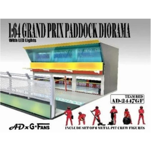 (預購) American Diorama 1/64 1:64 Grand Prix Paddock Diorama Team Red 紅隊 AD-2447 20260507 American Diorama 1/64 1:64 Grand Prix Paddock Diorama Team Red 紅隊 AD-2447
