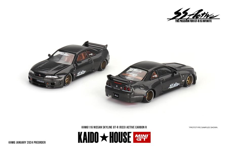 MINIGT 1/64 日產 Nissan Skyline GT-R (R33) Active Carbon R 活性碳黑 MINIGT 1/64 日產 Nissan Skyline GT-R (R33) Active Carbon R 活性碳黑