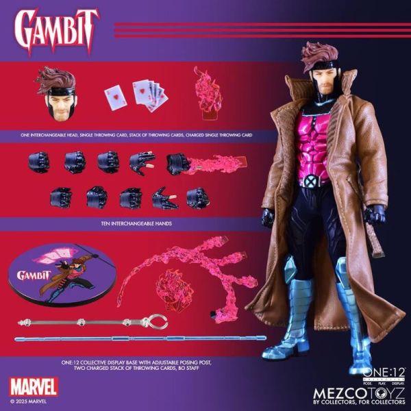 (預購) MEZCO TOYZ One:12 Collective 金牌手 Gambit 約17cm 可動完成品 20260120 MEZCO TOYZ One:12 Collective 金牌手 Gambit 約17cm 可動完成品