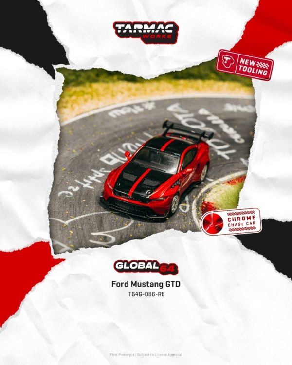 (預購) TARMAC 1/64 福特 Ford Mustang GTD Red  T64G-086-RE 20251219 TARMAC 1/64 福特 Ford Mustang GTD Red  T64G-086-RE