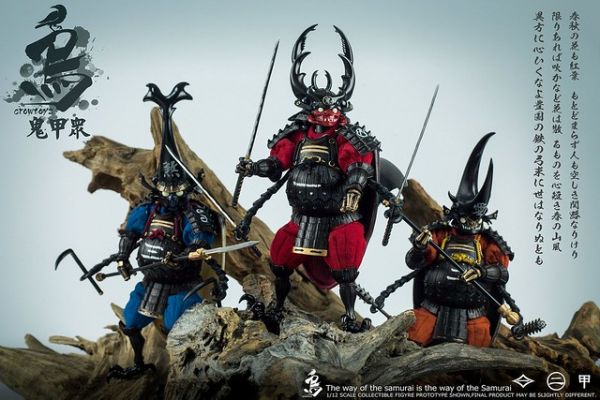 CROWTOYS 1/12 鬼甲眾 鬼谷丸＆勇愛郎＆地煞陀羅 套組 立體可動人形 CROWTOYS,1/12,鬼甲眾,鬼谷丸,＆,勇愛郎,＆,地煞陀羅,套組,立體,可動,人形,