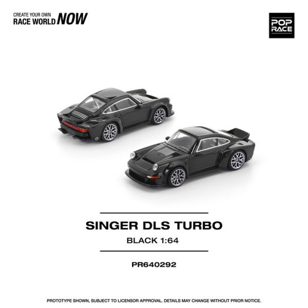 POP RACE 1/64 保時捷 Porsche SINGER DLS TURBO (ROAD) BLACK POP RACE 1/64 保時捷 Porsche SINGER DLS TURBO (ROAD) BLACK