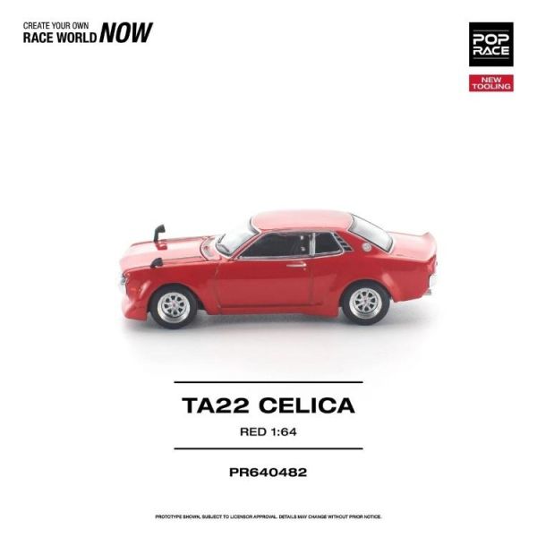 (預購) POP RACE 1/64 TA22 CELICA RED NEW TOOLING PR640482 20260423 POP RACE 1/64 TA22 CELICA RED NEW TOOLING PR640482