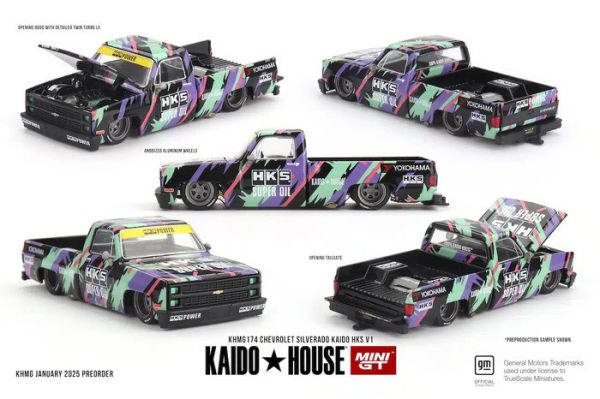 KaidoHouse x MINIGT 1/64 雪佛蘭 Chevrolet Silverado KAIDO  HKS V1 KHMG174 KaidoHouse x MINIGT 1/64 雪佛蘭 Chevrolet Silverado KAIDO  HKS V1 KHMG174