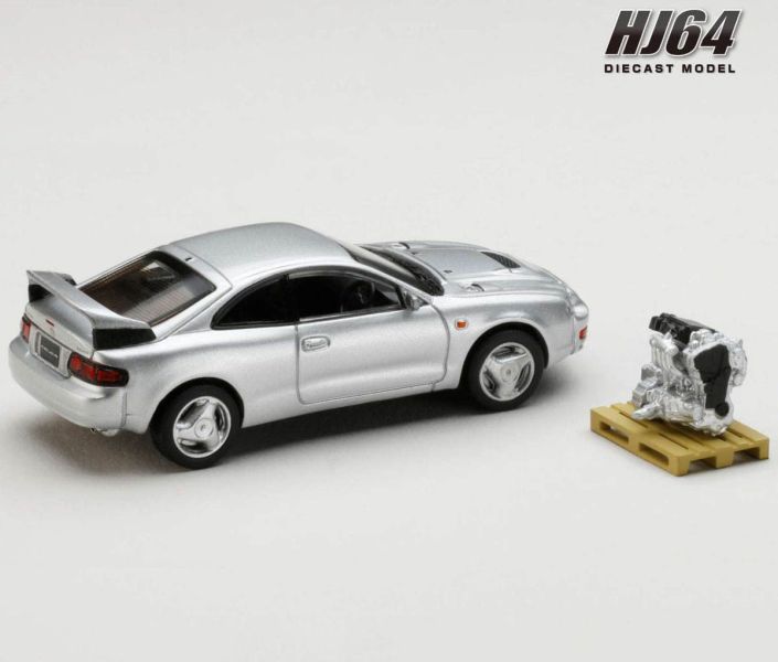 Hobby JAPAN 1/64 豐田 Toyota CELICA GT-FOUR WRC版 含3S-GTE展示引擎 銀色 Hobby JAPAN 1/64 豐田 Toyota CELICA GT-FOUR WRC版 含3S-GTE展示引擎 銀色