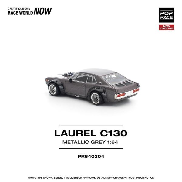(預購) POP RACE 1/64 日產 Nissan LAUREL C130 METALLIC GREY (預購) POP RACE 1/64 日產 Nissan LAUREL C130 METALLIC GREY