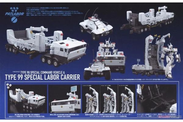 (預購) [再販] Good Smile 1/60 MODEROID 機動警察 98式特型指揮車+99式特型Labor運輸車 組裝模型 20260315 [再販] Good Smile 1/60 MODEROID 機動警察 98式特型指揮車+99式特型Labor運輸車 組裝模型