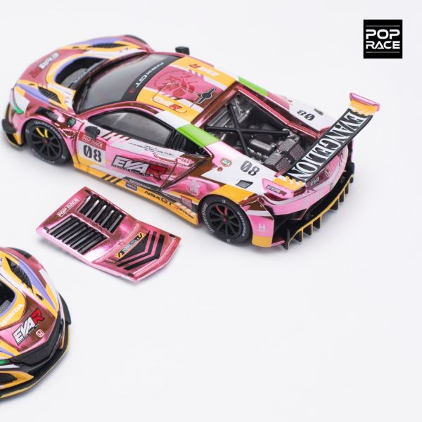 POP RACE 1/64 本田 HONDA NSX GT3 EVO22 EVA RT PRODUCTION MODEL CUSTOM TYPE-08 8號機式樣 新世紀福音戰士Evangelion 合金車 POP RACE 1/64 本田 HONDA NSX GT3 EVO22 EVA RT PRODUCTION MODEL CUSTOM TYPE-08 8號機式樣 新世紀福音戰士Evangelion 合金車