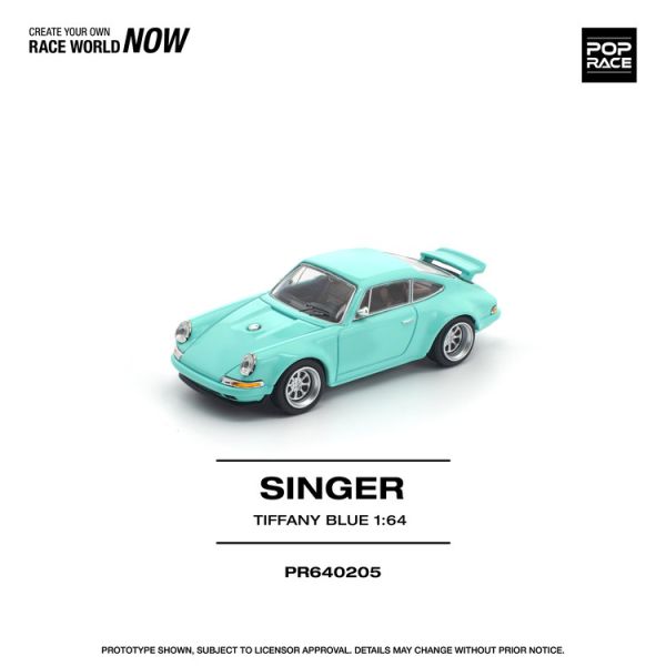 (預購) POP RACE 1/64 保時捷 SINGER 964 TIFFANY BLUE POP RACE 1/64 保時捷 SINGER 964 TIFFANY BLUE