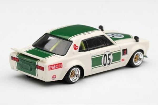(預購) [吊卡版] MINIGT 1/64 日產 Nissan Skyline LB-WORKS "HAKOSUKA" White / Green RHD MGT01343-BL 20260730 [吊卡版] MINIGT 1/64 日產 Nissan Skyline LB-WORKS "HAKOSUKA" White / Green RHD MGT01343-BL