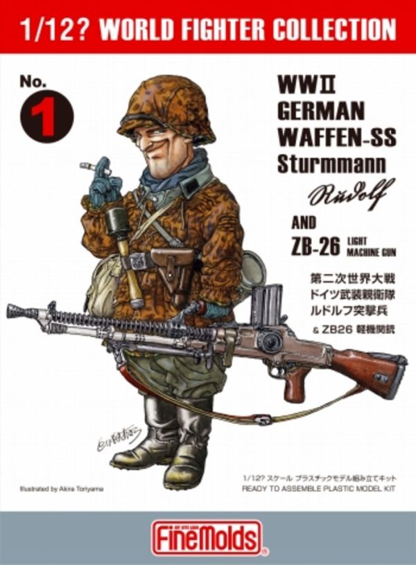 Finemolds 1/12 鳥山明設計 德國武裝親衛隊士兵 魯道夫突擊兵/ZB-26式輕機槍 FT1 組裝模型 Finemolds 1/12 鳥山明設計 德國武裝親衛隊士兵 魯道夫突擊兵/ZB-26式輕機槍 FT1 組裝模型