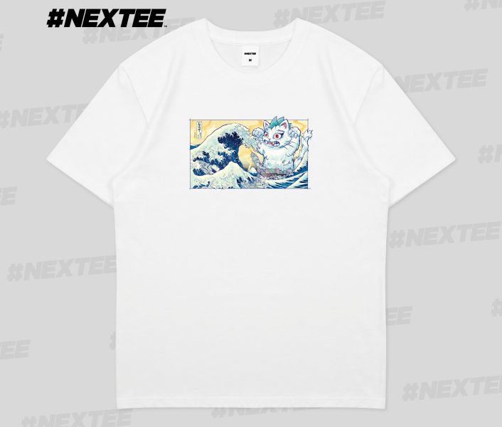 NEXTee KONEKO 浮世繪喵 短袖T恤 白色＆黑色 NEXTee KONEKO 浮世繪喵 短袖T恤 白色＆黑色