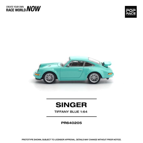(預購) POP RACE 1/64 保時捷 SINGER 964 TIFFANY BLUE POP RACE 1/64 保時捷 SINGER 964 TIFFANY BLUE