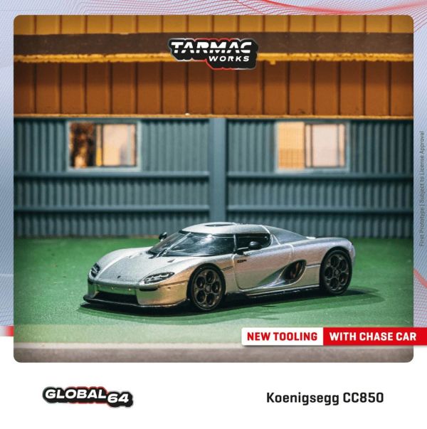 TARMAC WORKS 1/64 科尼賽克 Koenigsegg CC850 銀色 TARMAC WORKS 1/64 科尼賽克 Koenigsegg CC850 銀色
