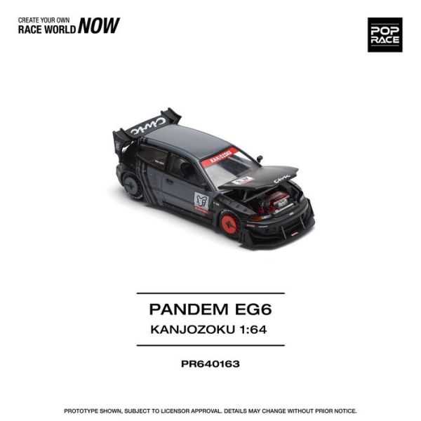 POP RACE 1/64 本田 HONDA PANDEM CIVIC EG6 "KANJOZOKU" PR640163 POP RACE 1/64 本田 HONDA PANDEM CIVIC EG6 "KANJOZOKU" PR640163