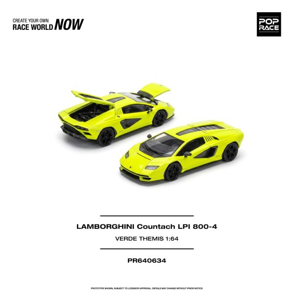(預購) POP RACE 1/64 藍寶堅尼 LAMBORGHINI COUNTACH LPI 800-4 VERDE THEMIS 20261022 POP RACE 1/64 藍寶堅尼 LAMBORGHINI COUNTACH LPI 800-4 VERDE THEMIS