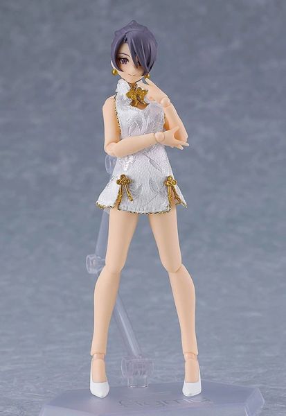Good Smile figma 569b 女性body (Mika) with 迷你旗袍裝 白色 可動完成品 Good Smile figma 569b 女性body (Mika) with 迷你旗袍裝 白色 可動完成品