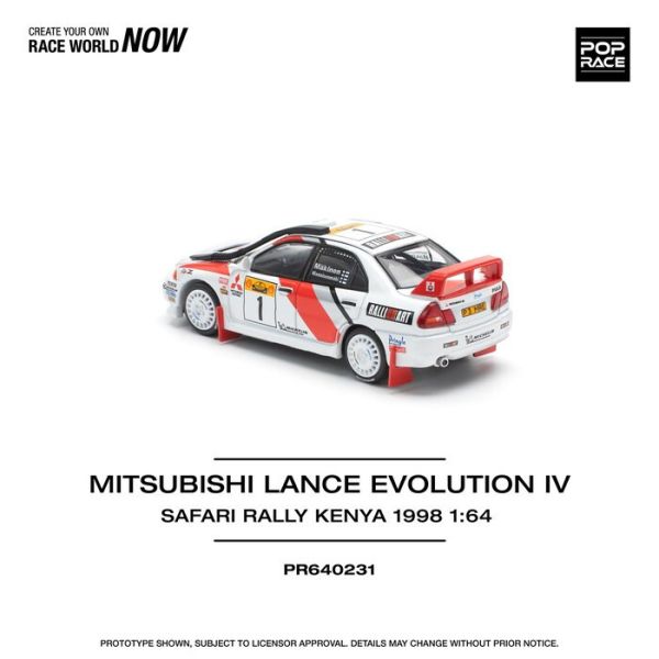 POP RACE 1/64 三菱 MITSUBISHI LANCER EVOLUTION IV SAFARI RALLY KENYA 1998 PR640231 POP RACE 1/64 三菱 MITSUBISHI LANCER EVOLUTION IV SAFARI RALLY KENYA 1998 PR640231