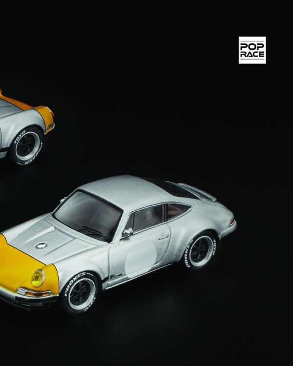 (預購) POP RACE 1/64 保時捷 Porsche SINGER YELLOW/SILVER (預購) POP RACE 1/64 保時捷 Porsche SINGER YELLOW/SILVER