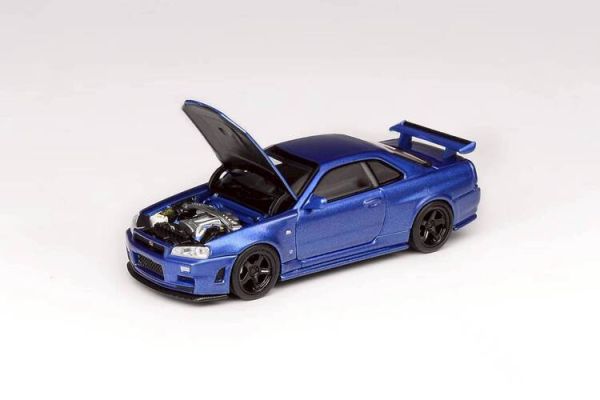 (預購) MOTORHELIX 1/64 日產 NISMO R34GTR Ztune 海灣藍 (預購) MOTORHELIX 1/64 日產 NISMO R34GTR Ztune 海灣藍