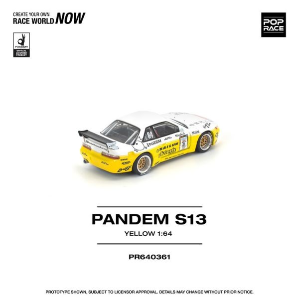 (預購) POP RACE 1/64 日產 Nissan PANDEM SILVIA S13 2020 D1 LIGHTS YELLOW/WHITE (預購) POP RACE 1/64 日產 Nissan PANDEM SILVIA S13 2020 D1 LIGHTS YELLOW/WHITE