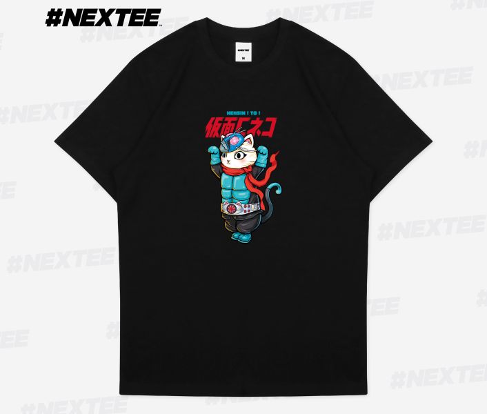 NEXTee KONEKO 假面喵 短袖T恤 白色＆黑色 NEXTee KONEKO 假面喵 短袖T恤 白色＆黑色