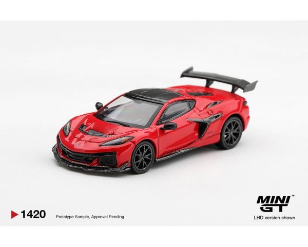 (預購) [吊卡/盒裝版] MINIGT 1/64 雪佛蘭 Chevrolet Corvette ZR1 Torch Red LHD 分別販售 20261105 [吊卡/盒裝版] MINIGT 1/64 雪佛蘭 Chevrolet Corvette ZR1 Torch Red LHD 分別販售